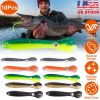 10Pcs Soft Fishing Lures Realistic Bass Loach Swimming Lure Plastic Fake Fishing Bait Equipment for Saltwater Freshwater