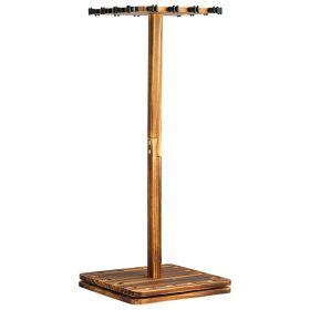 16 Pole Fishing Rod Holder Wood Fishing Rack for Garage 360° Rotate Floor Stand