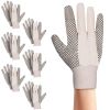 PVC Dotted Gloves 10 Inches. Pack of 12 White Canvas String Gloves. Washable Double-Sided PVC Knit Gloves 6 Pairs