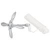 Folding Anchor with Rope Silver 8.8 lb Hot Dip Galvanized Cast Iron