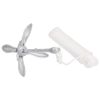 Folding Anchor with Rope Silver 13.2 lb Hot Dip Galvanized Cast Iron